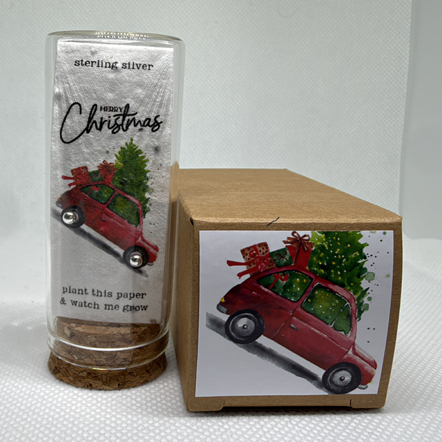 'Home for Christmas' Plantable Paper Earrings
