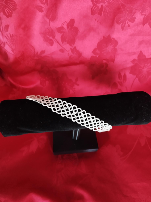 Bracelet frivolité blanc 