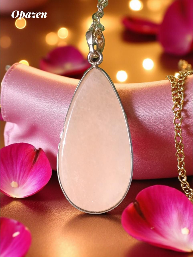 Pendentif goutte Aventurine rose 