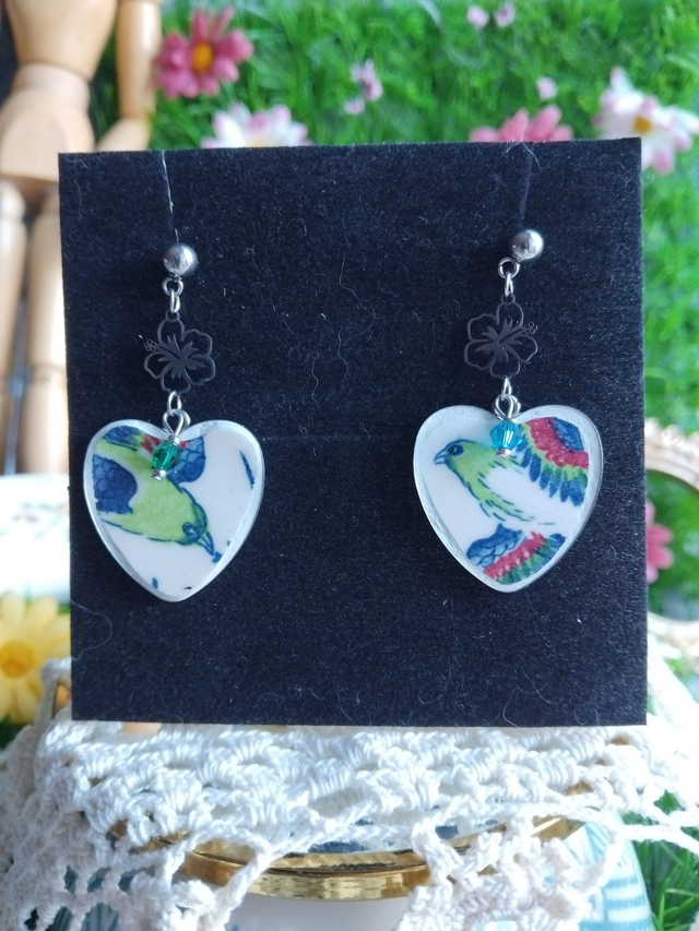 parure boucles d'oreilles et pendentif PAON