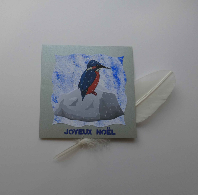 Joli martin-pêcheur de Noël