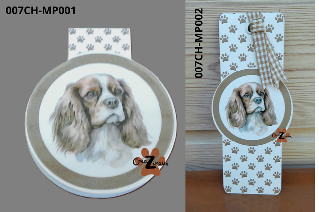 Marque pages Cavalier King Charles (magnétique ou standard) 