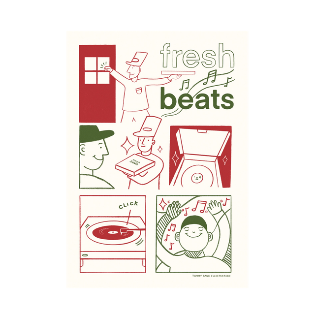 A3 Print - Fresh Beats - Colour