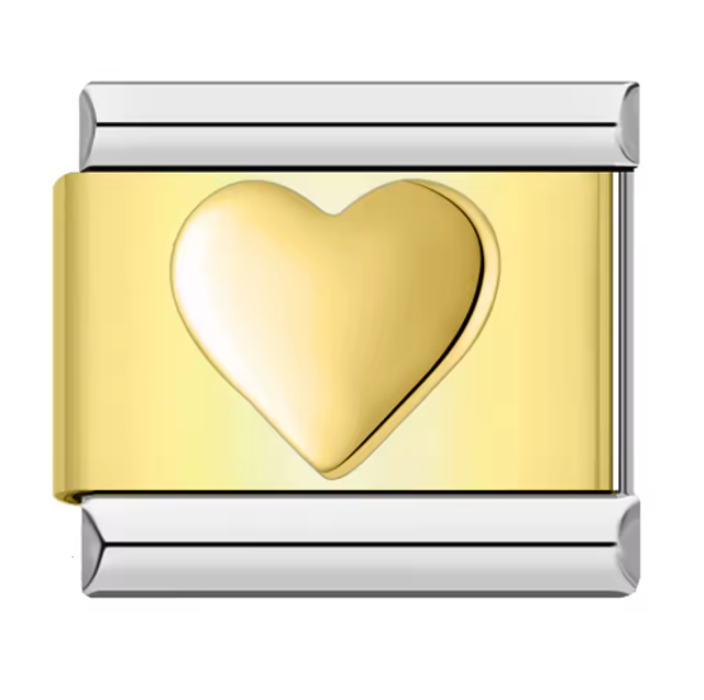 Charm Corazón Bicolor