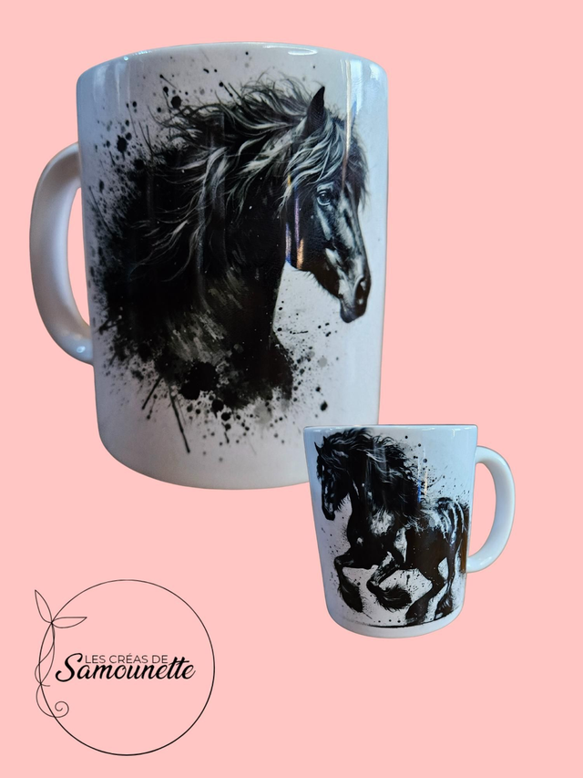Tasse cheval noir 