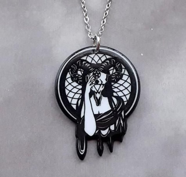 Baphomet Dreamcatcher Necklace 