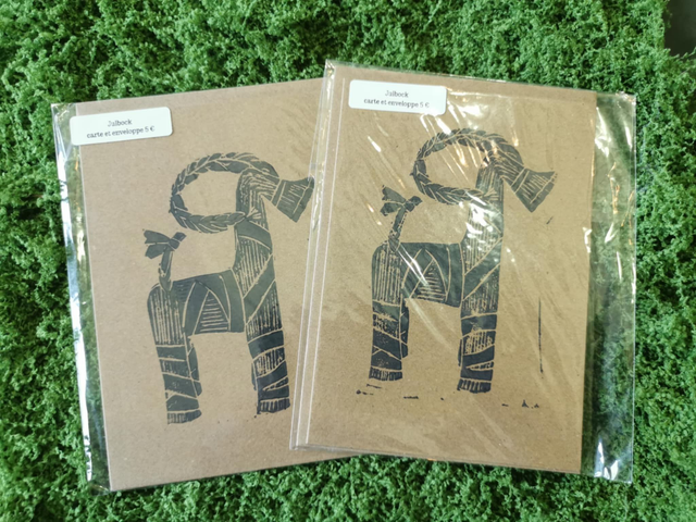 Bouc de Yule noir carte postale