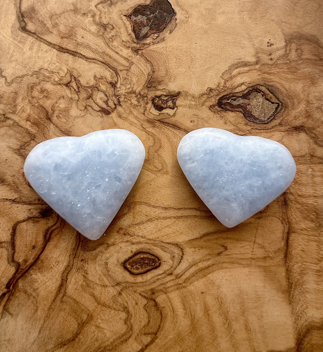 Blue Calcite Heart