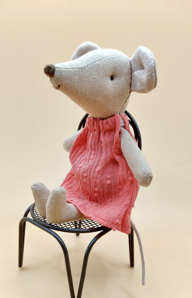 Robe plumetis corail