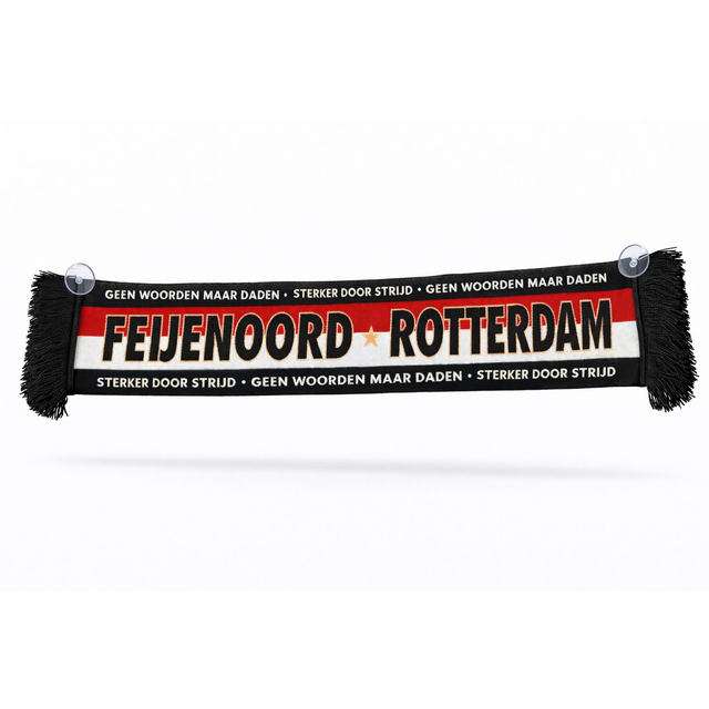 Feijenoord Rotterdam Autosjaal - Geweven - Rood/Wit