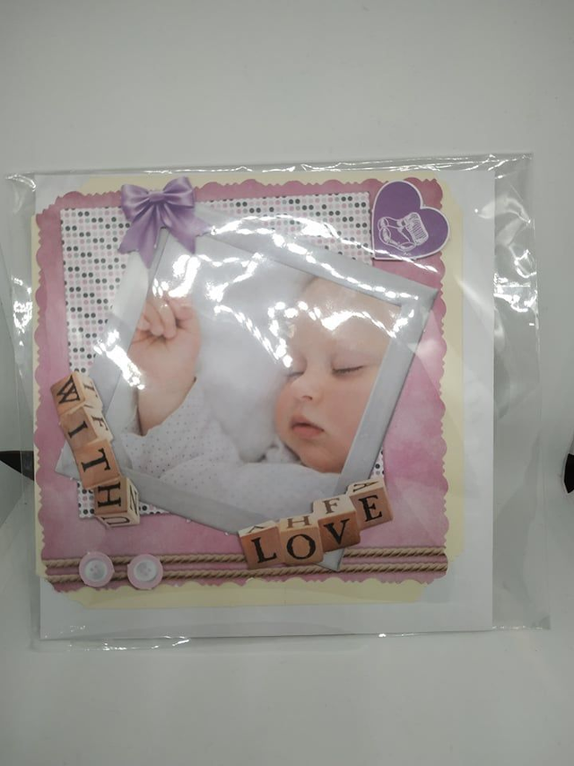 Carte de félicitations naissance  fille N&#039; 8