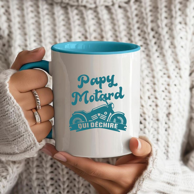 MUG BICOLOR BLANC/BLEU