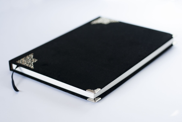 Taccuino Nero in Carta Velluto