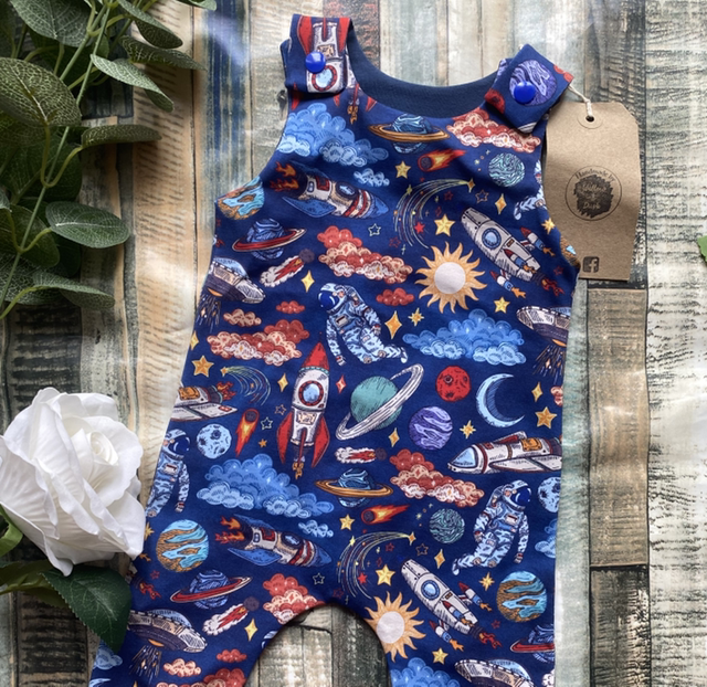 Space Dungarees 0-3m