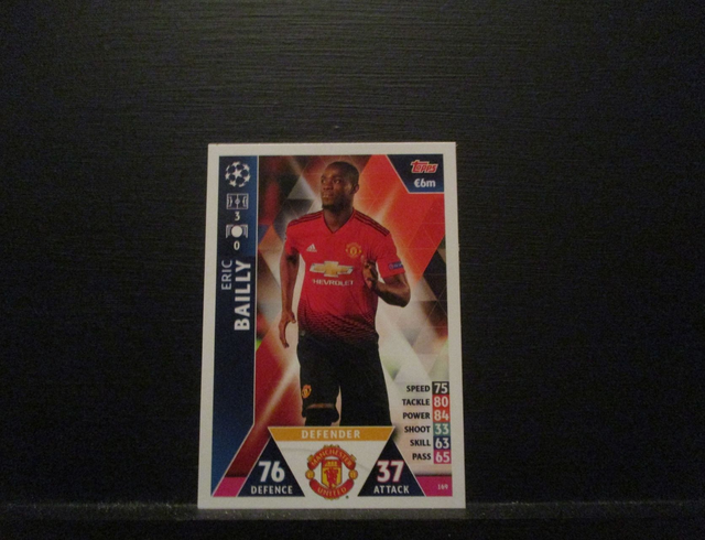 Eric Bailly - UEFA Champions League Match Attax 2018/19 Original Trading Card #169