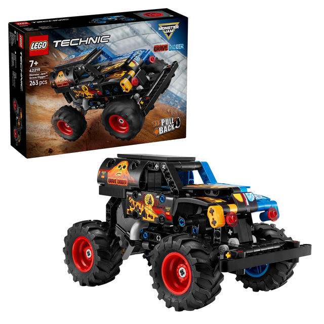 LEGO 42219 Technic Monster Jam Grave Digger Feuer und Eis