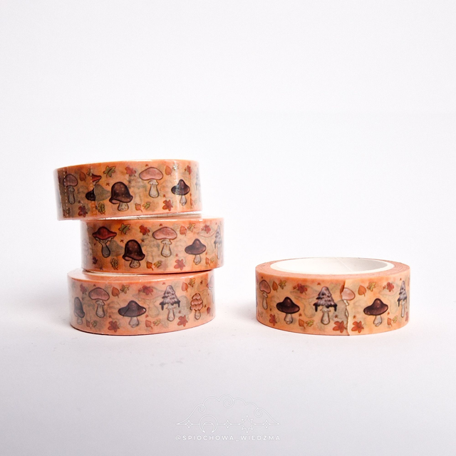 Taśma Washi grzybki | ORYGINALNE