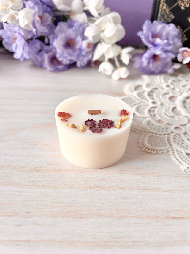 💜 Maxi bougie fleurie - parfum Rose Ancienne