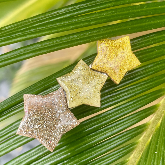 Pince crocodile pour cheveux Étoiles dorées