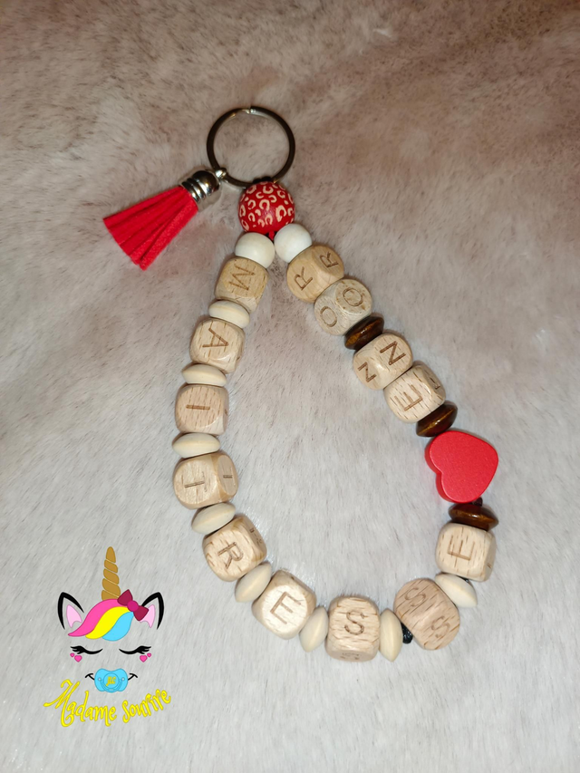 Porte clés Boucle Bois