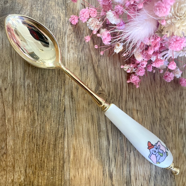 Cuillère animaux porcelaine