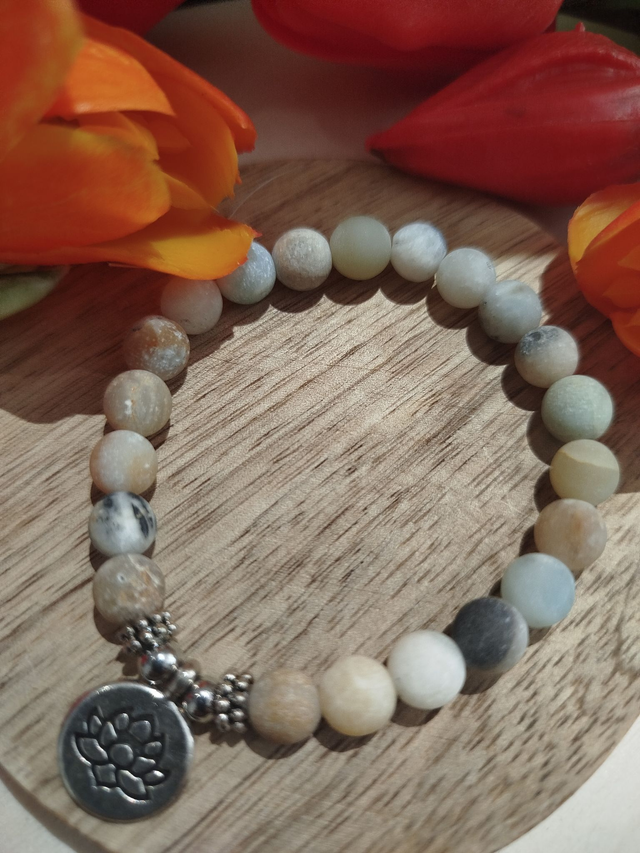 Bracelet Amazonite givré 