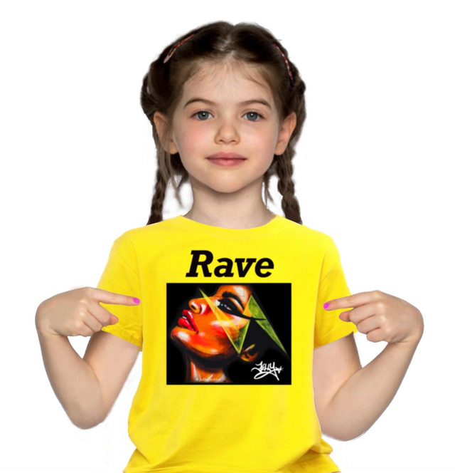 RAVE childrens kids toddler sustainable yellow cotton t-shirt by Jelly