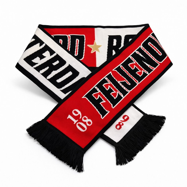 Feijenoord Rotterdam sjaal - New Style - Rood/wit
