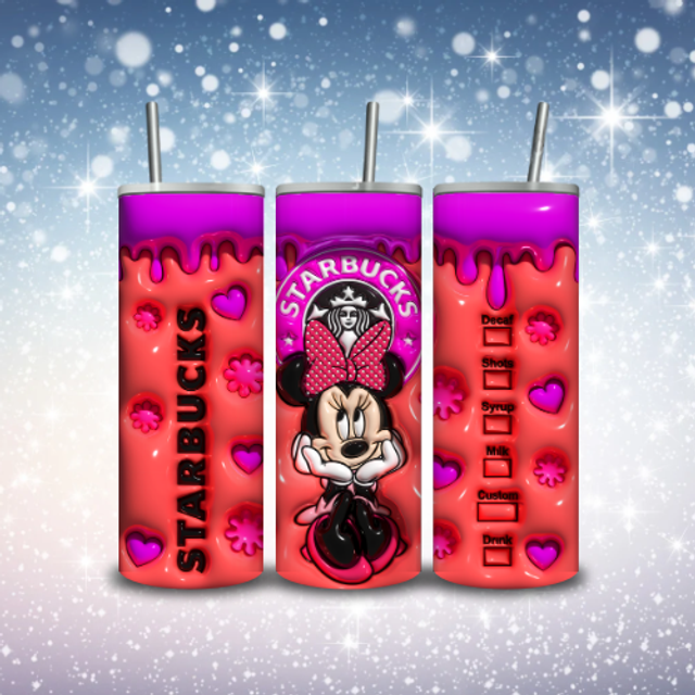 Tumbler 3D Starbuck Minnie