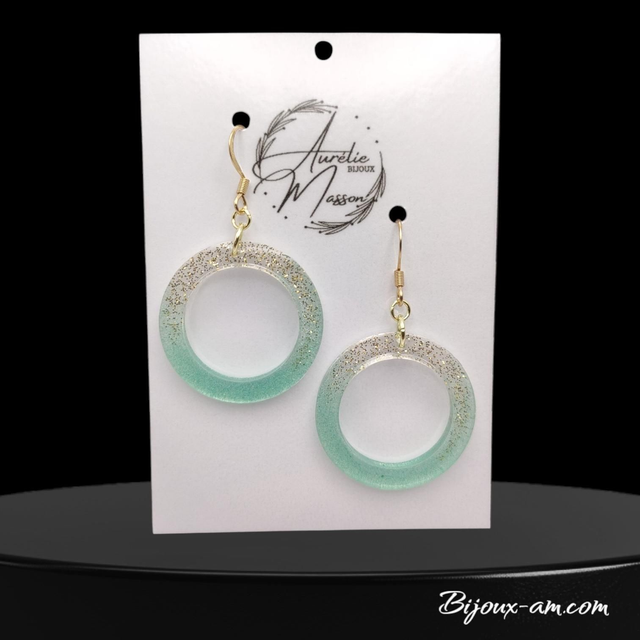 Boucles d'oreilles résine