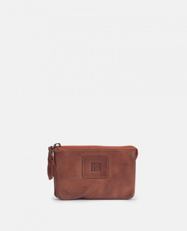PORTE-MONNAIE PORTE CARTES EN CUIR BIBA - LIGNE KANSAS - TAN