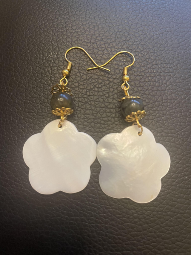 Boucles d'oreilles Labradorite 8 mm