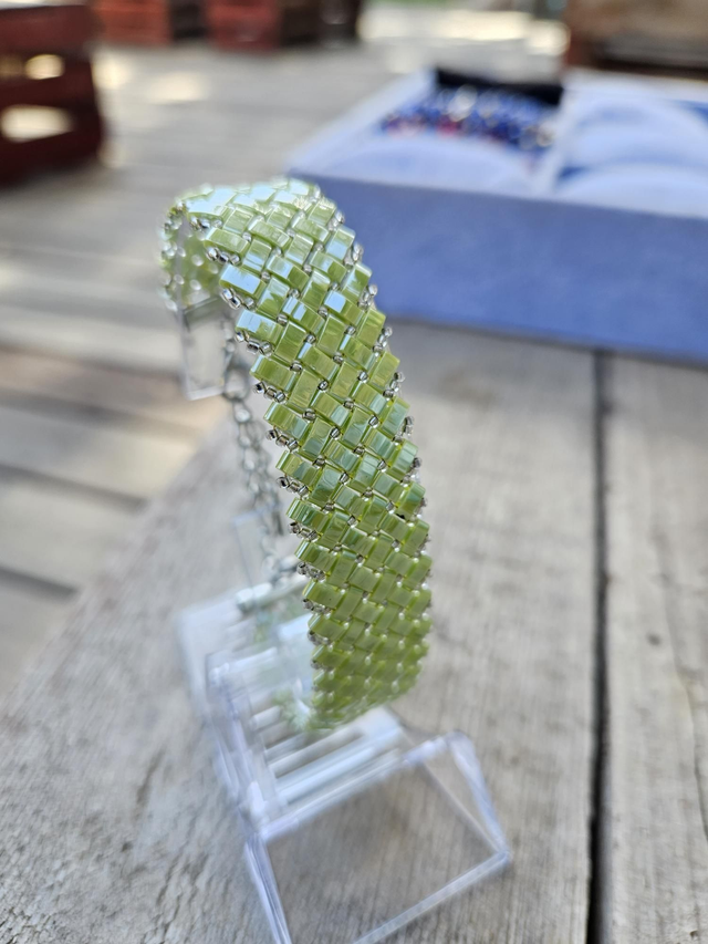 5 - Bracelet Tila vert clair 