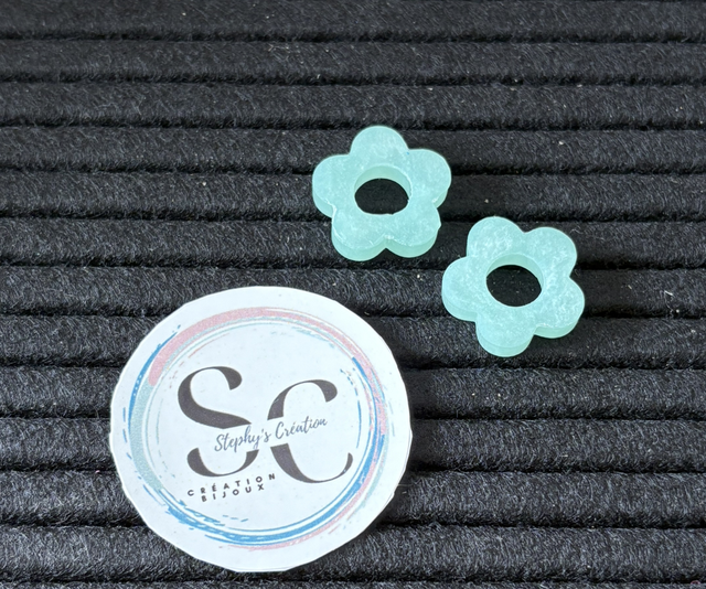 💚Pampille &quot;ANNA&quot; – Baby Fleur Verte Nacrée 