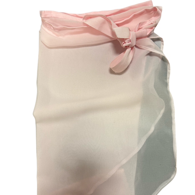 Pink mesh wrap skirt 