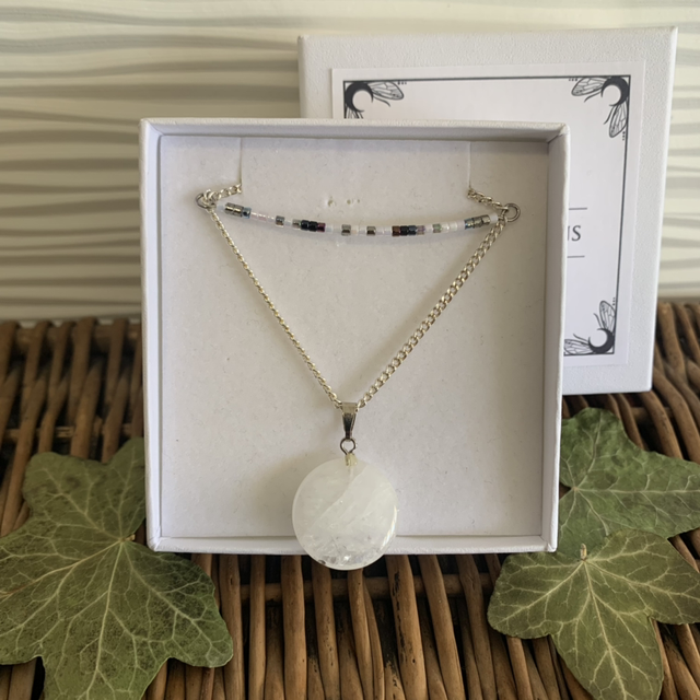 Braderie des Fées - Collier Segment et Quartz Clair