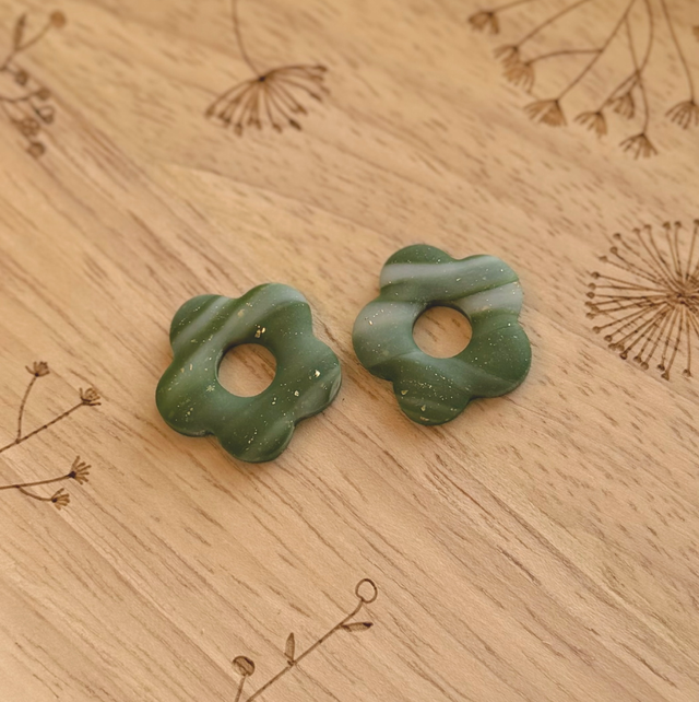 Pampilles (kaki/blanches/or)