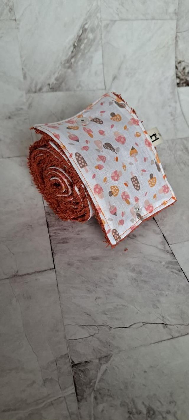 Papier toilette lavable 9 feuilles avec pressions poires 