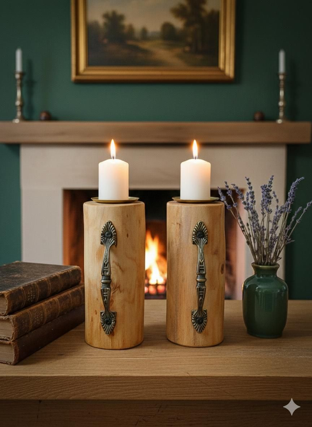 Paire de bougeoirs "Bugia"