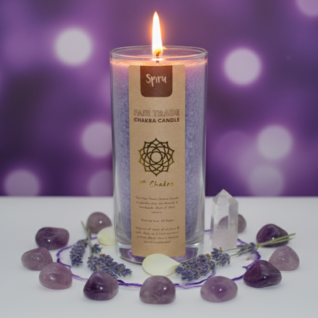 Bougie Spiru - Chakra Coronal (Non parfumée)