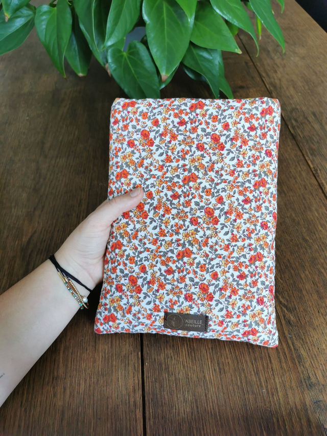 🌼 Pochette à livre - Liberty orange