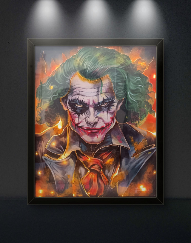 Cadre &quot;Joker&quot; 3D avec guirlande lumineuse - DC Comics