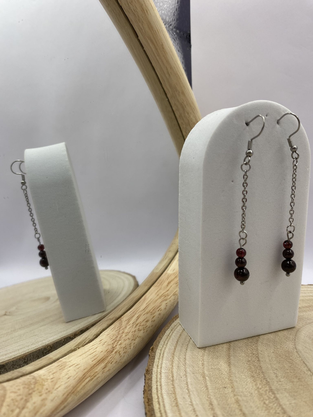 Boucles Grenat 