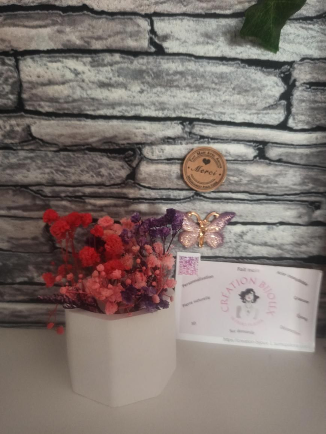 Petit Vase et fleurs séchées 