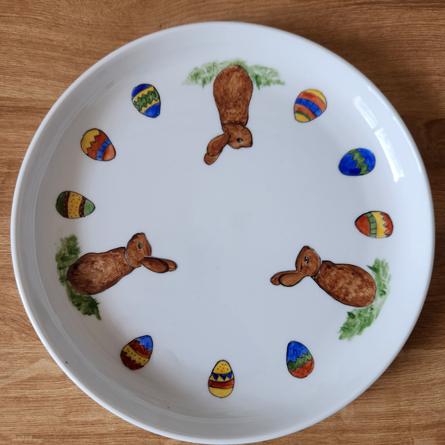 Assiette œuf et lapin de Pâques - EPR