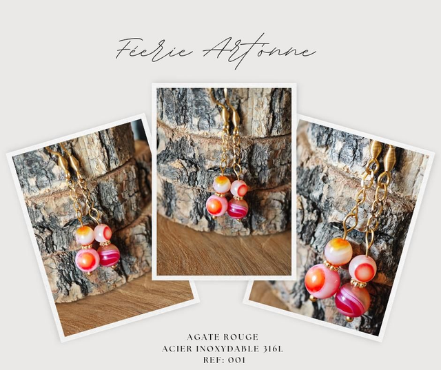 Délicate ~ Agate rouge 