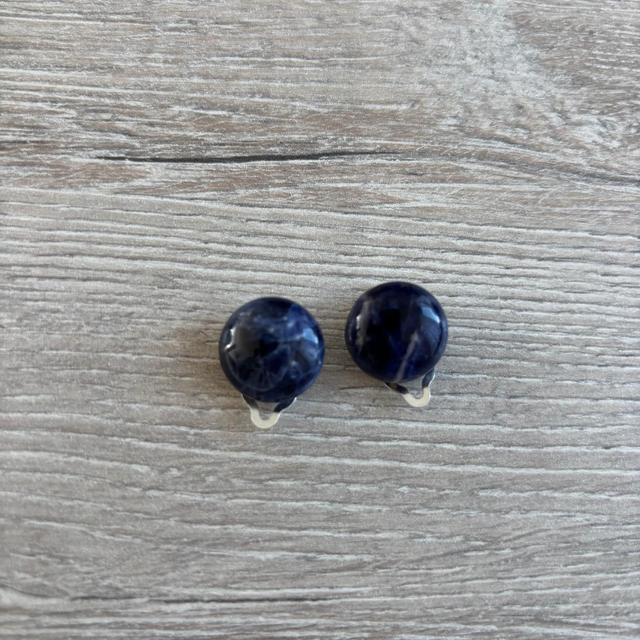 Dames oorclips Sodaliet - 925 zilver (9.007)