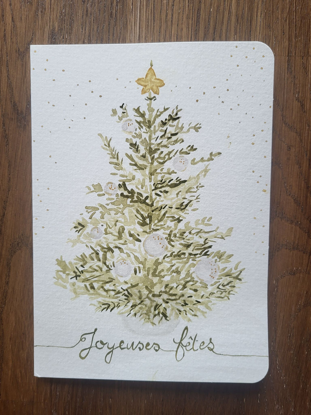 Carte de voeux joyeuses fêtes