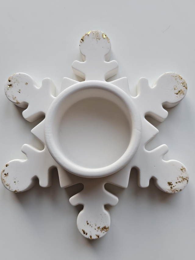 Bougeoir flocon de neige (modèle 2)