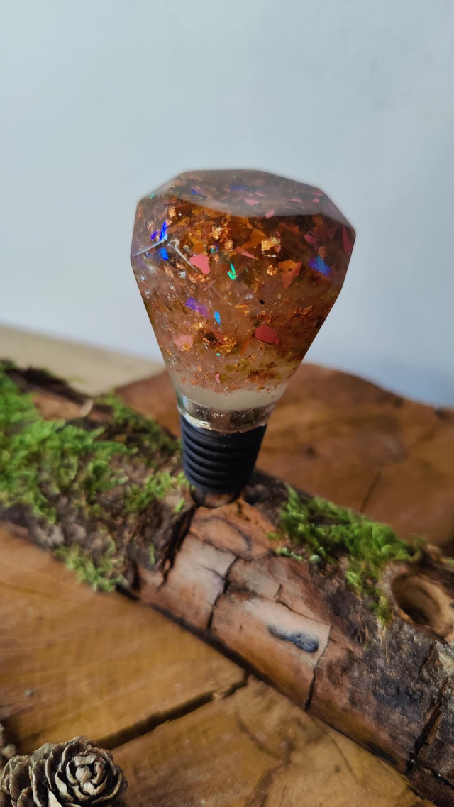 Bouchon de bouteilles réutilisable holographique en verre recyclé 